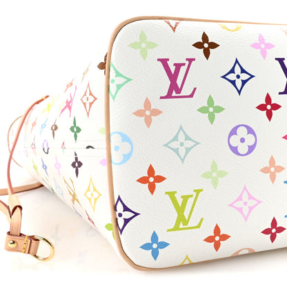 LV X TM Monogram Multicolor Neverfull MM White