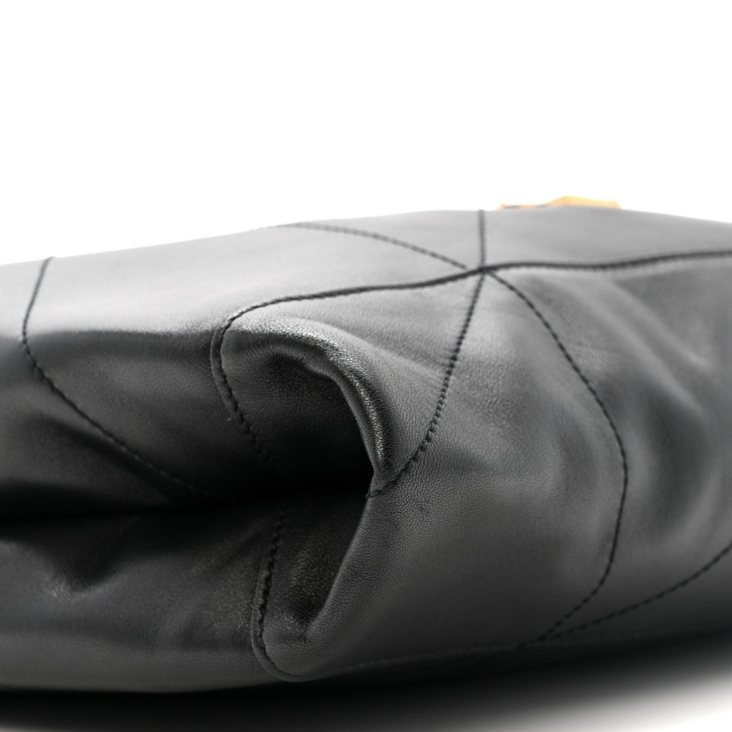 Lambskin Matelasse Monogram Large Jamie 4.3 Pochon Black