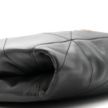 Lambskin Matelasse Monogram Large Jamie 4.3 Pochon Black