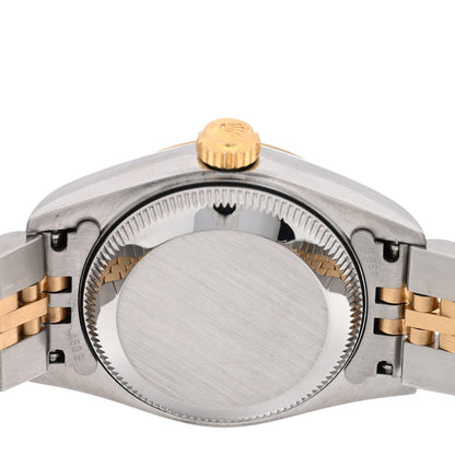 Stainless Steel 18K Yellow Gold Oyster Perpetual Datejust Watch Silver Roman 69173