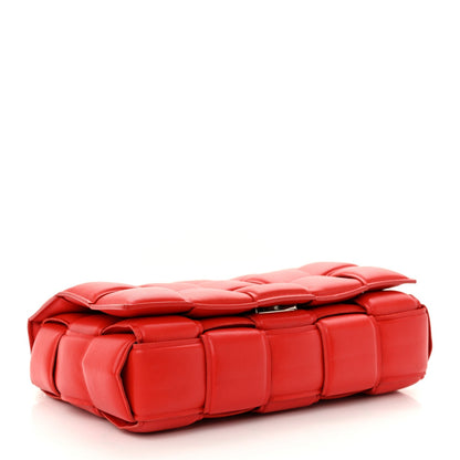 Lambskin Maxi Intreccio Padded Chain Cassette Crossbody Bag Nail Polish