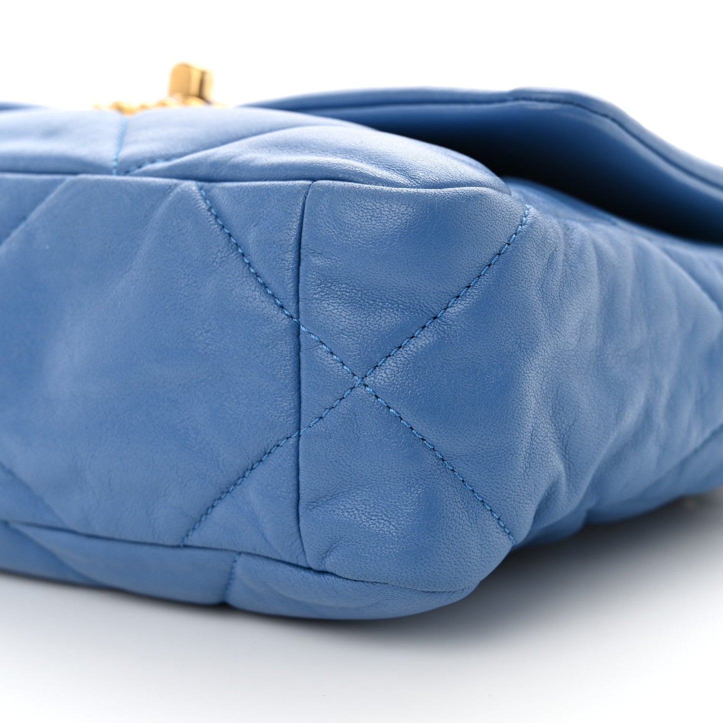 Lambskin Quilted Medium Chanel 19 Flap Blue