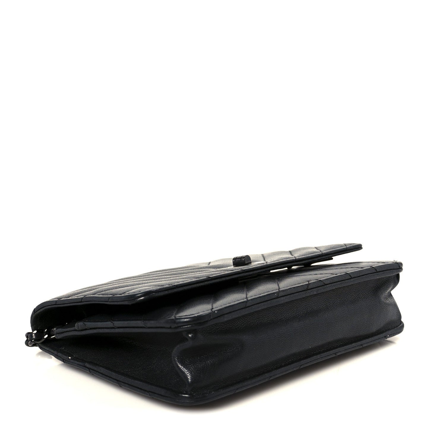 Sheepskin Chevron Reissue Wallet On Chain WOC So Black
