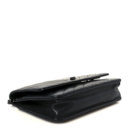 Sheepskin Chevron Reissue Wallet On Chain WOC So Black