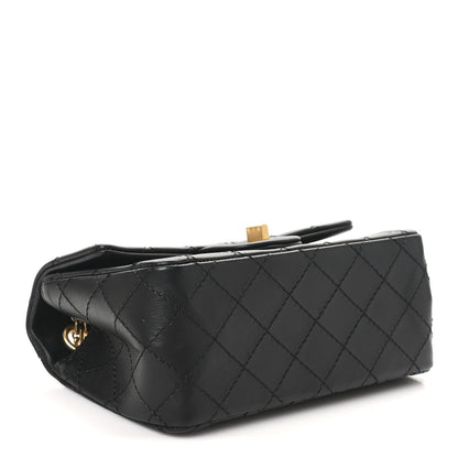 Calfskin Quilted 2.55 Reissue Mini Flap Black
