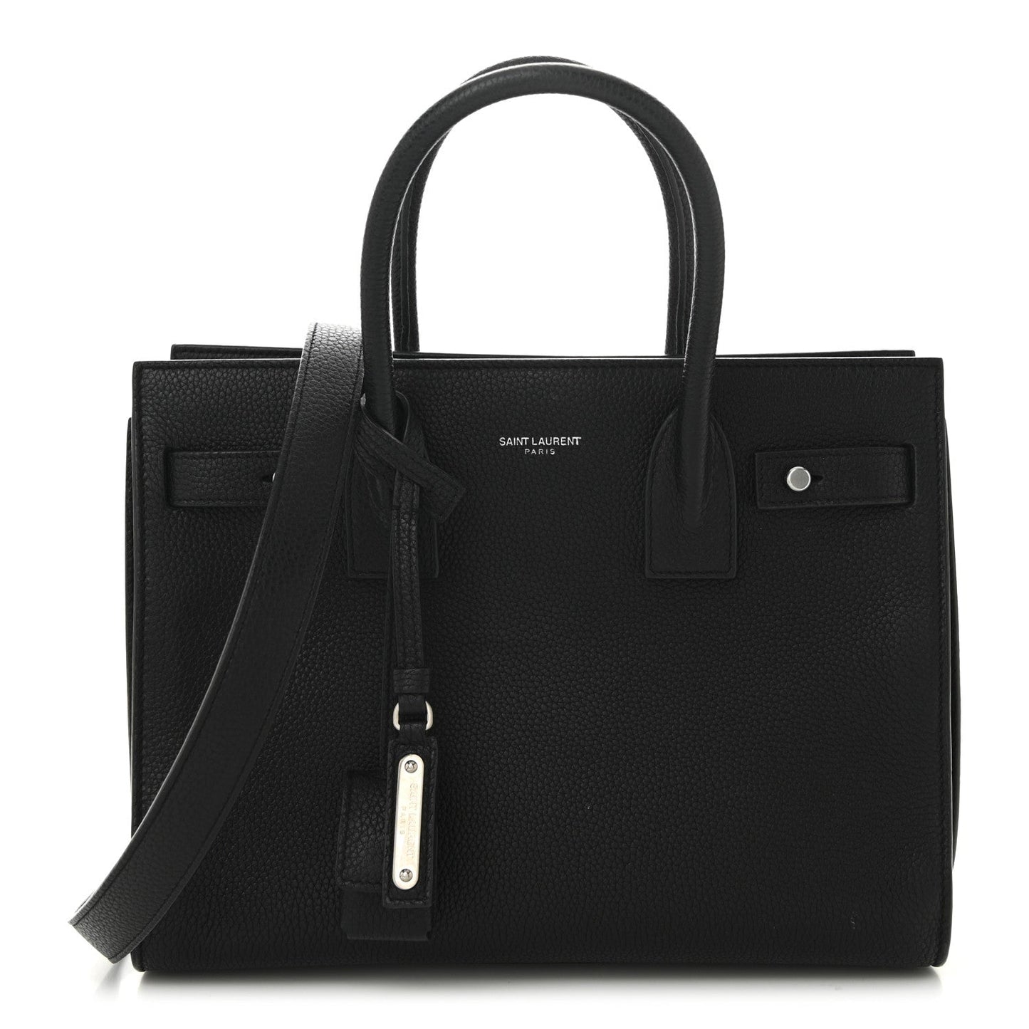 Grained Calfskin Baby Sac De Jour Souple Black