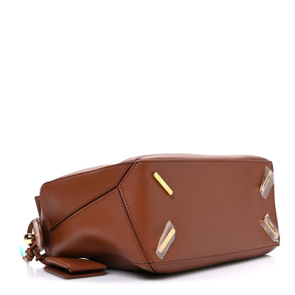 Nappa Lambskin Small Featherlight Puzzle Bag Pecan