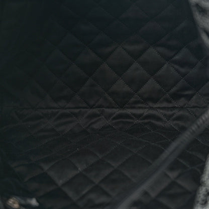 Printed Calfskin Quilted Chanel 22 Black