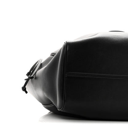 Smooth Calfskin Cuir Triomphe Cabas Drawstring Black