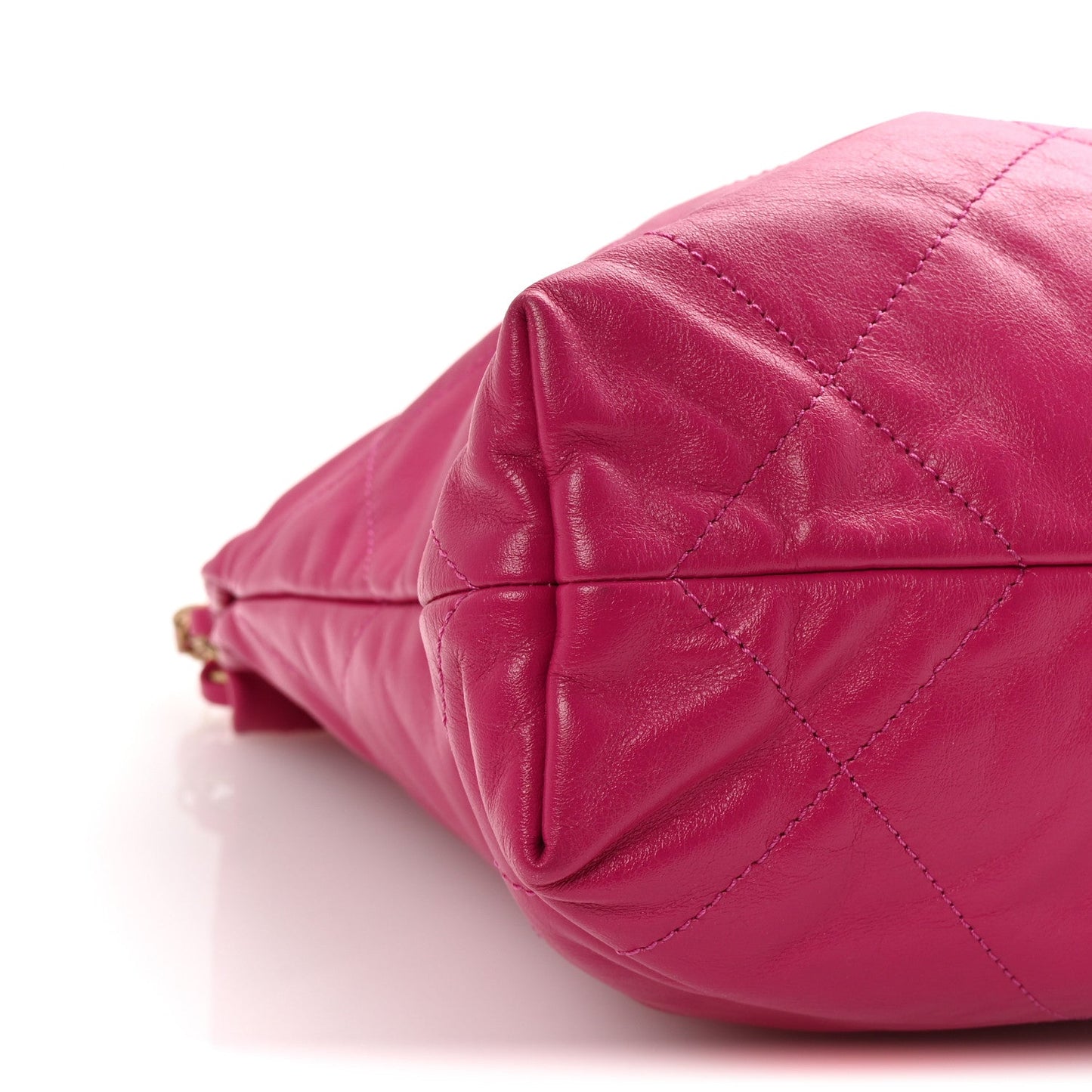 Shiny Calfskin Quilted Small Chanel 22 Fuchsia