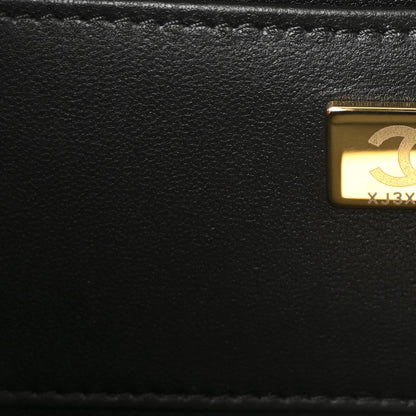 Lambskin Quilted Coco Click Bag Black