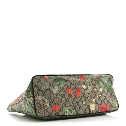 Soft GG Supreme Monogram Tian Medium Crossbody Tote Beige Multicolor New Acero