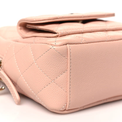 Caviar Quilted CC Mini Classic Backpack Light Pink