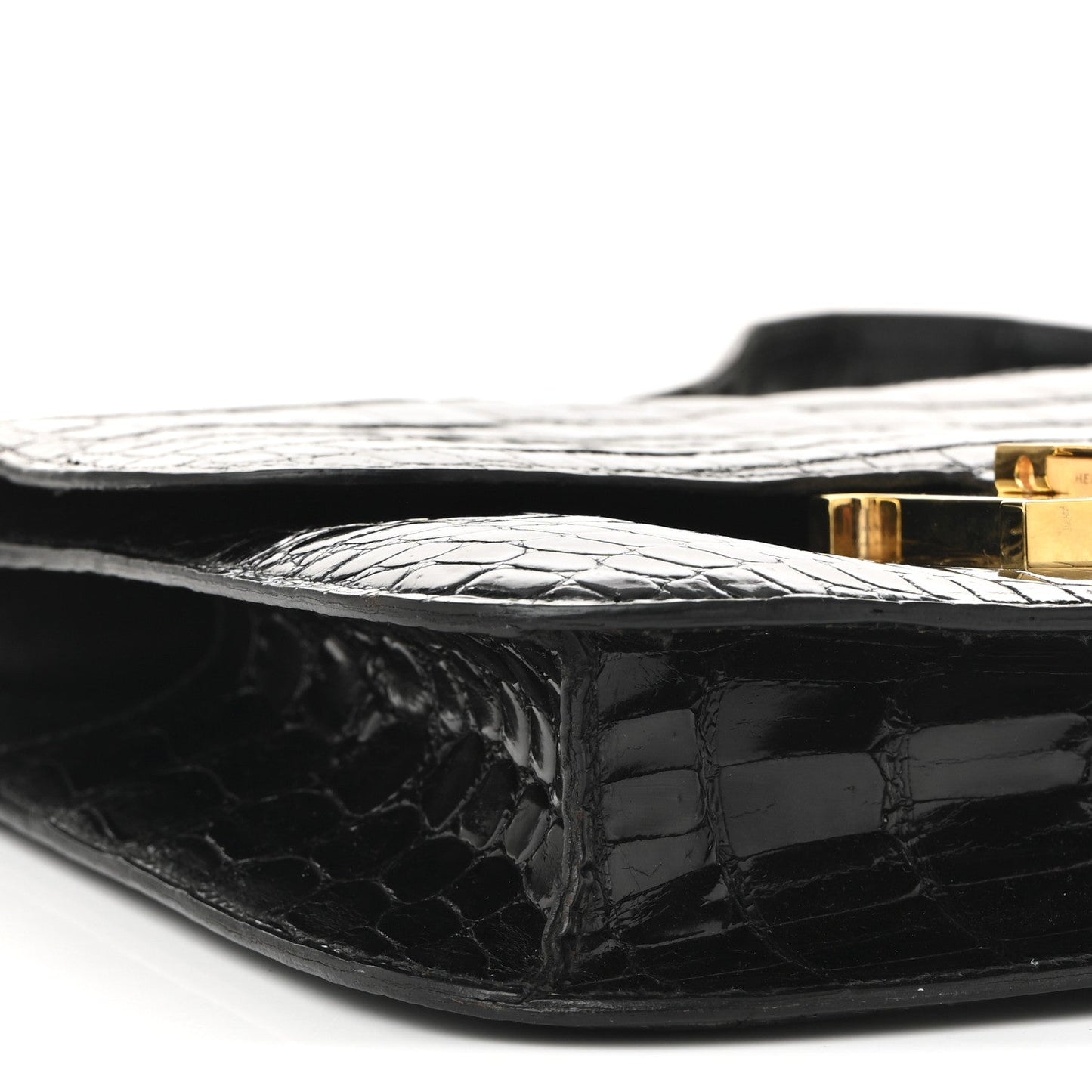 Shiny Caiman Crocodile Constance 23 Black