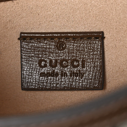 GG Supreme Monogram Mini Horsebit 1955 Shoulder Bag Beige Brown Sugar