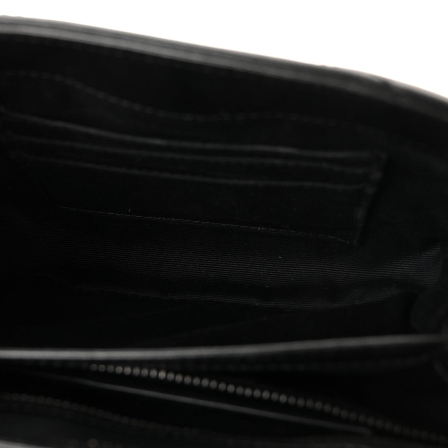 Calfskin Y Quilted Monogram Monochrome Toy Loulou Crossbody Bag Black