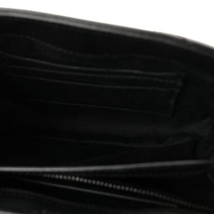 Calfskin Y Quilted Monogram Monochrome Toy Loulou Crossbody Bag Black