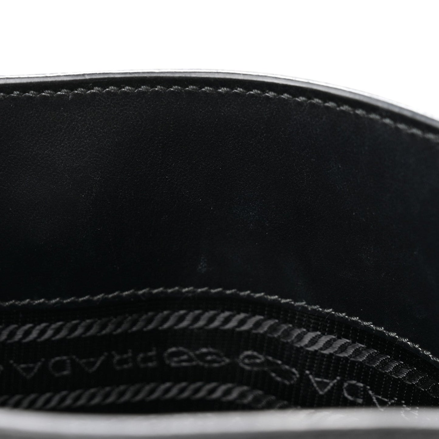Saffiano Lux Triangle Logo Embossed Small Double Handle Crossbody Tote Black