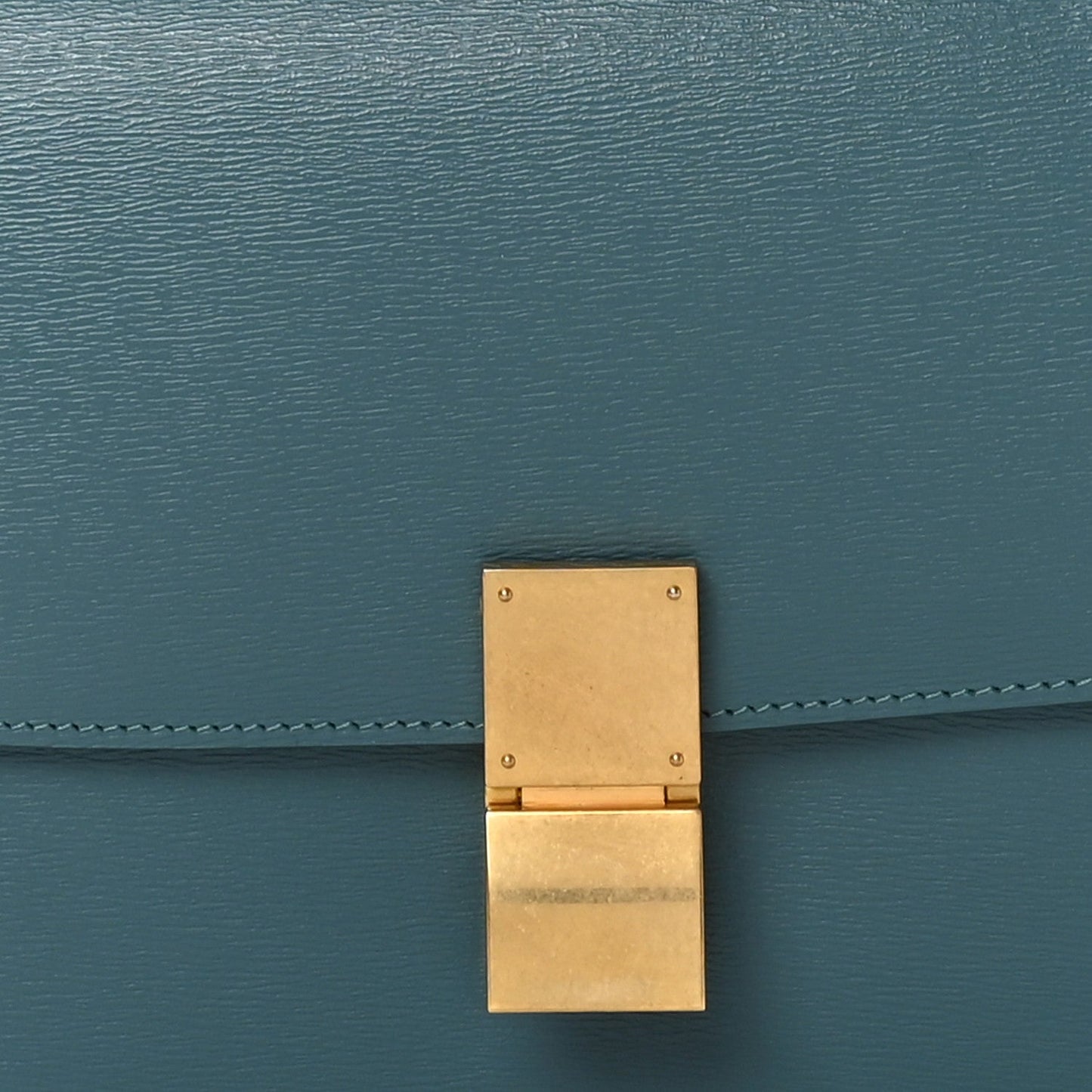 Liege Calfskin Medium Classic Box Flap Bag Blue Slate