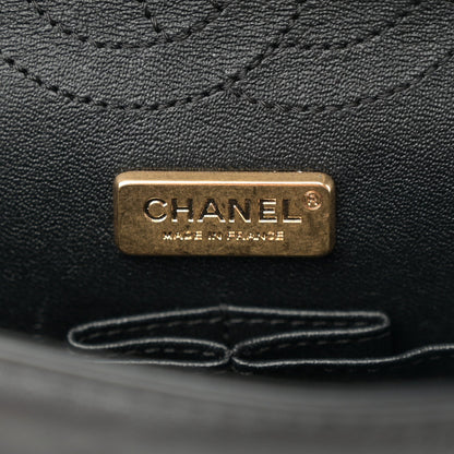 Aged Calfskin Quilted Casino 2.55 Reissue Mini Flap  Black