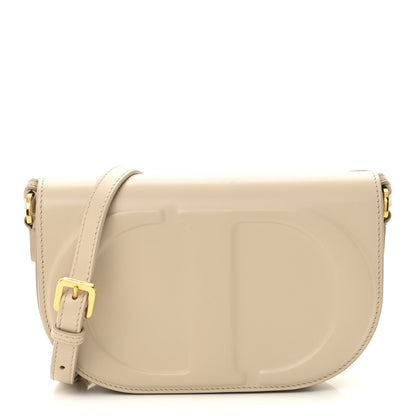 Calfskin CD Signature Flap Crossbody Caramel Beige