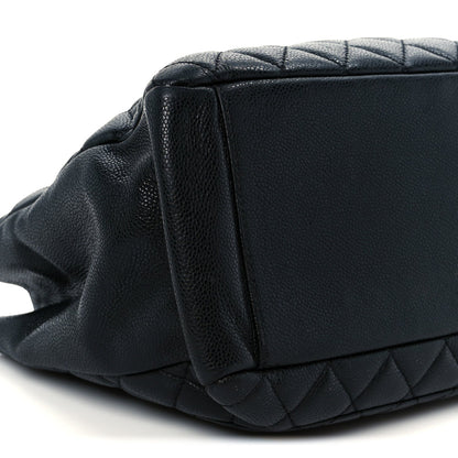 Caviar Quilted Grand Shopping Tote GST Black