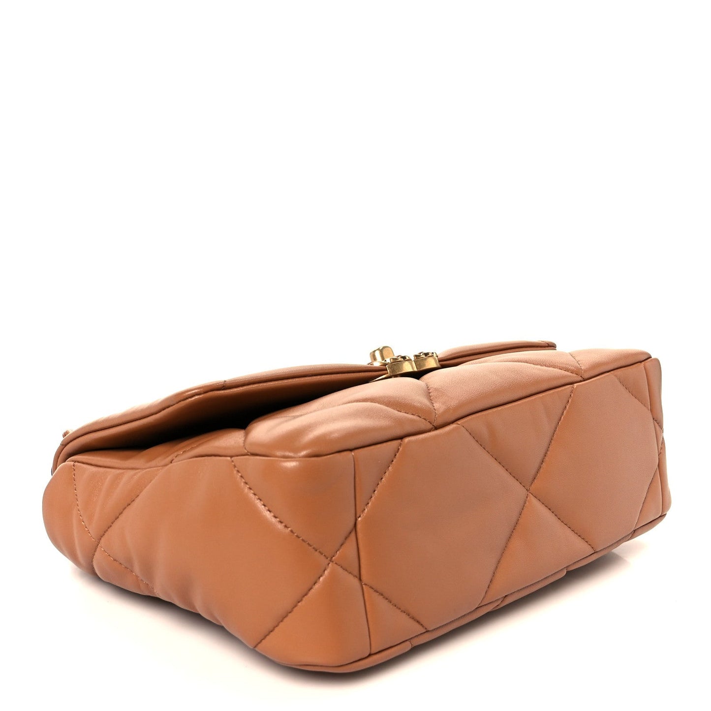 Lambskin Quilted Medium Chanel 19 Flap Brown