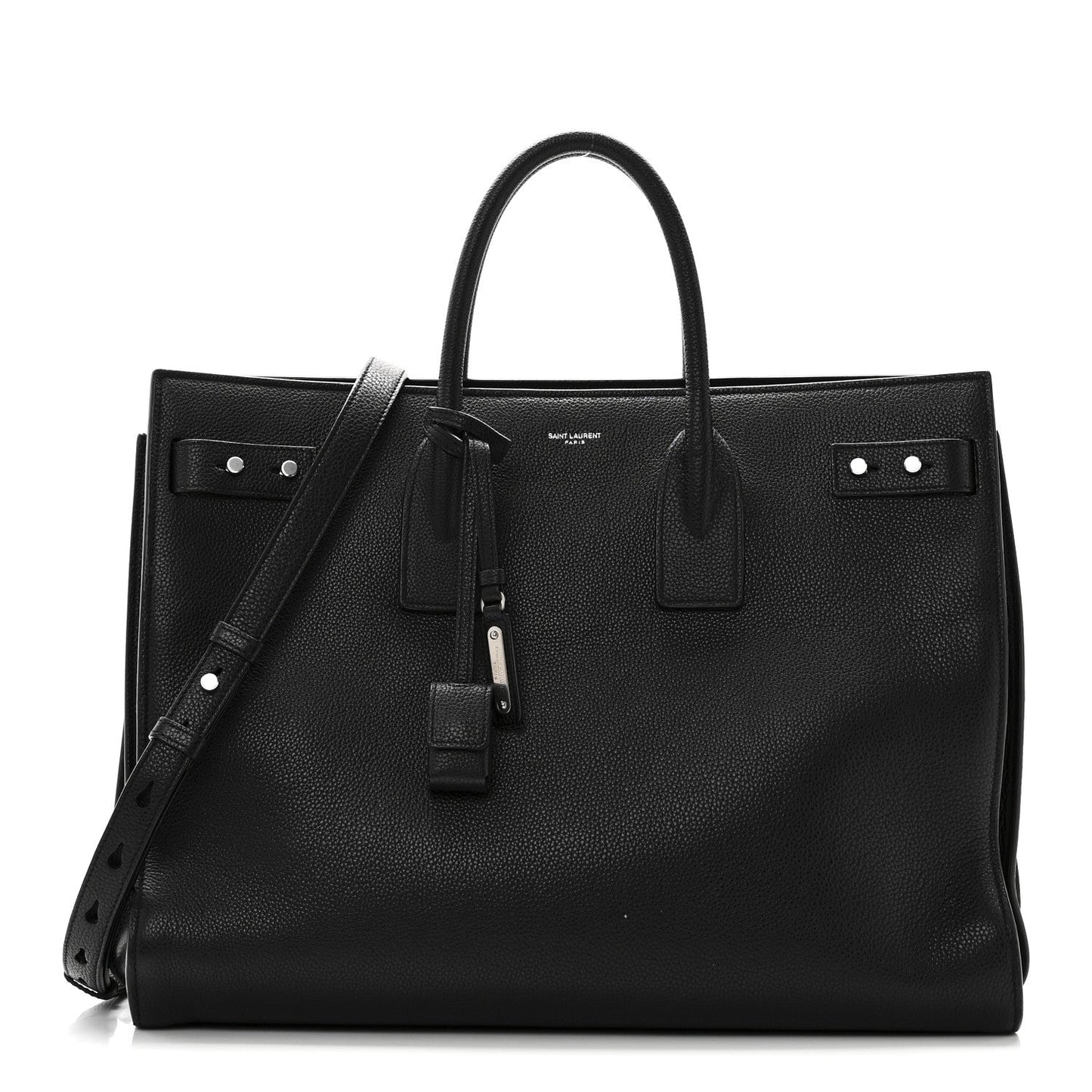 Grained Calfskin Large Souple Sac De Jour Black
