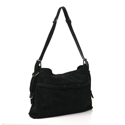 Suede Medium Voyou Bag Black