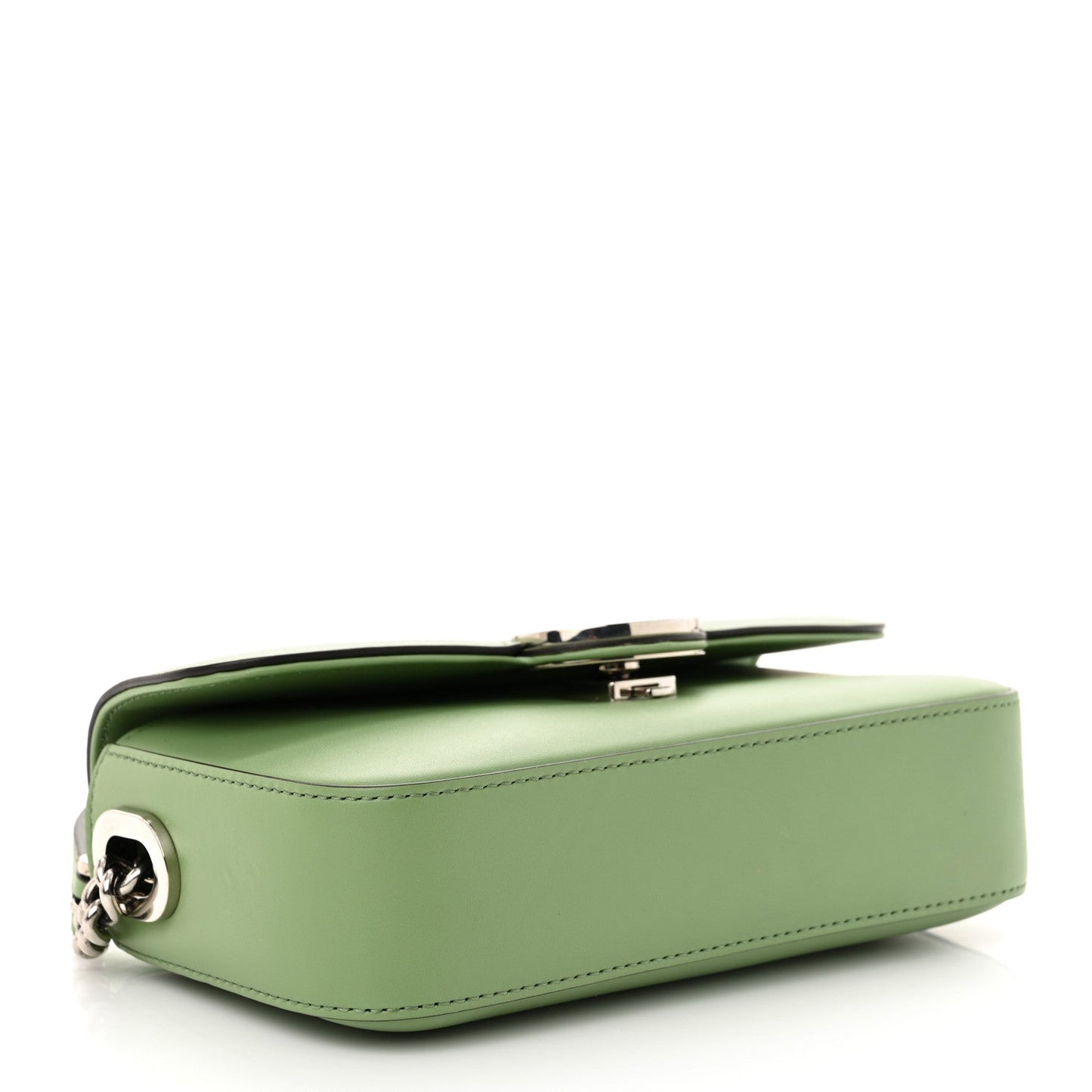 Senna Calfskin Petite GG Top Handle Shoulder Bag Green Soil Grass