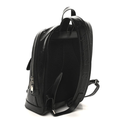 Calfskin GG Tennis Embossed Backpack Black