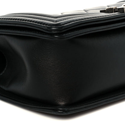 Calfskin Quilted Medium Boy Flap Black