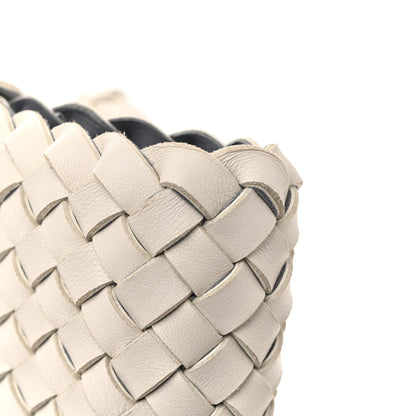 Nappa Intrecciato Bicolor Tote Bag Thunder White Silver