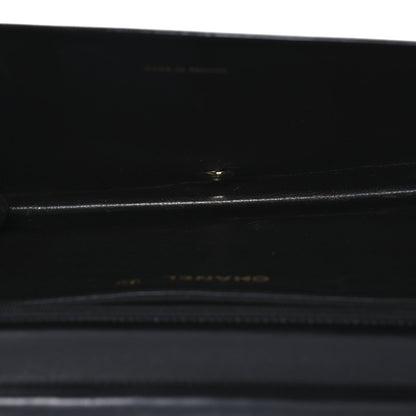 Lambskin Chevron Quilted Small Single Flap Black