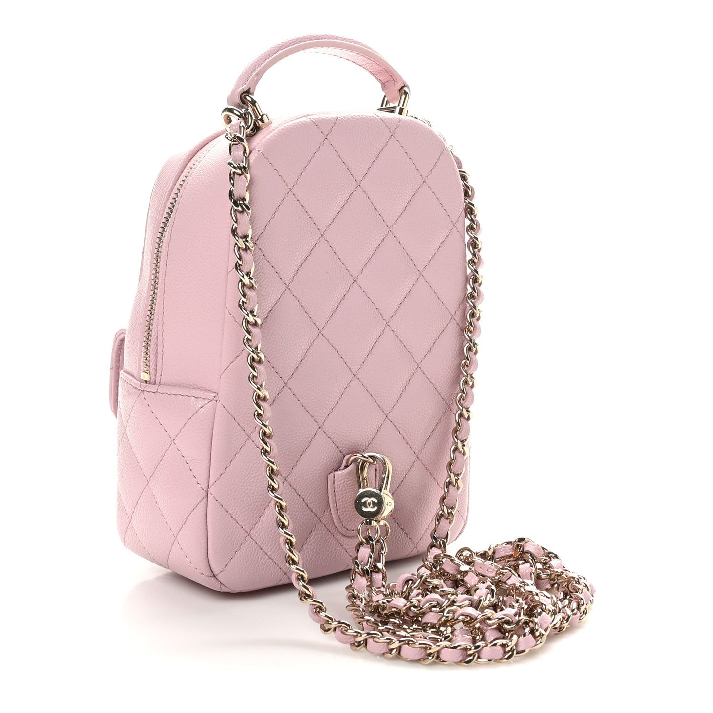 Caviar Quilted CC Mini Classic Backpack Lilac