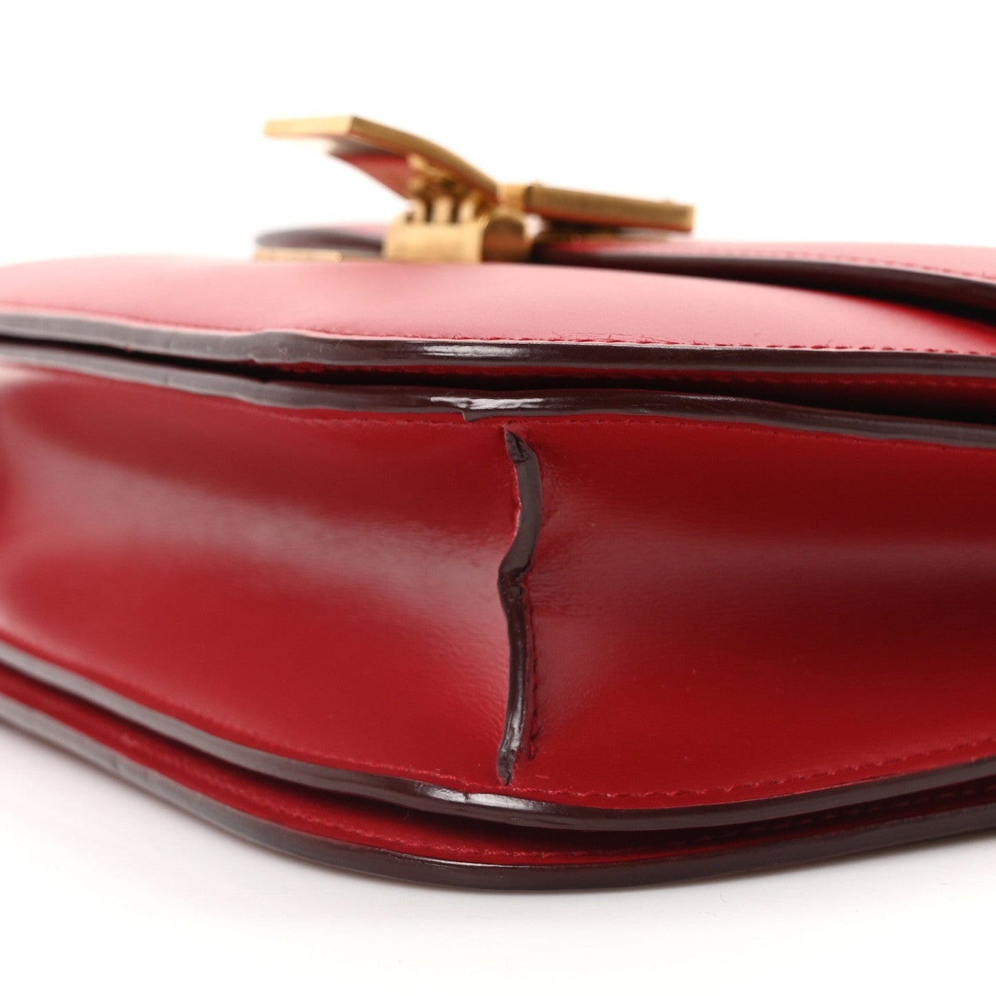 Box Calfskin Medium Classic Box Flap Bag Red