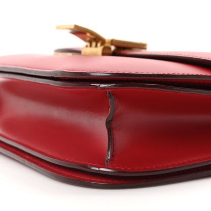 Box Calfskin Medium Classic Box Flap Bag Red