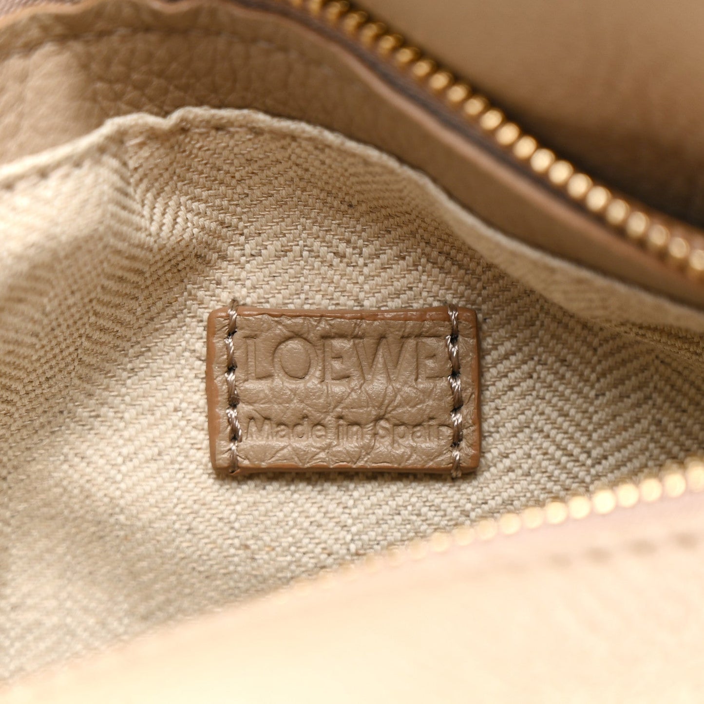 Calfskin Mini Puzzle Edge Bag Sand