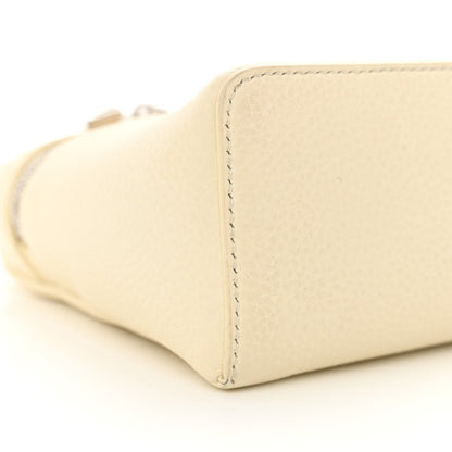Grained Calfskin L19 Extra Pocket Pouch Whisper White