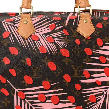 Monogram Jungle Dots Speedy 30 Sugar Pink Poppy