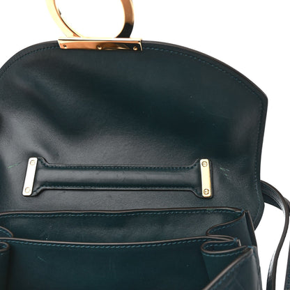 Calfskin Embossed Small Margot Top Handle Divisa Green