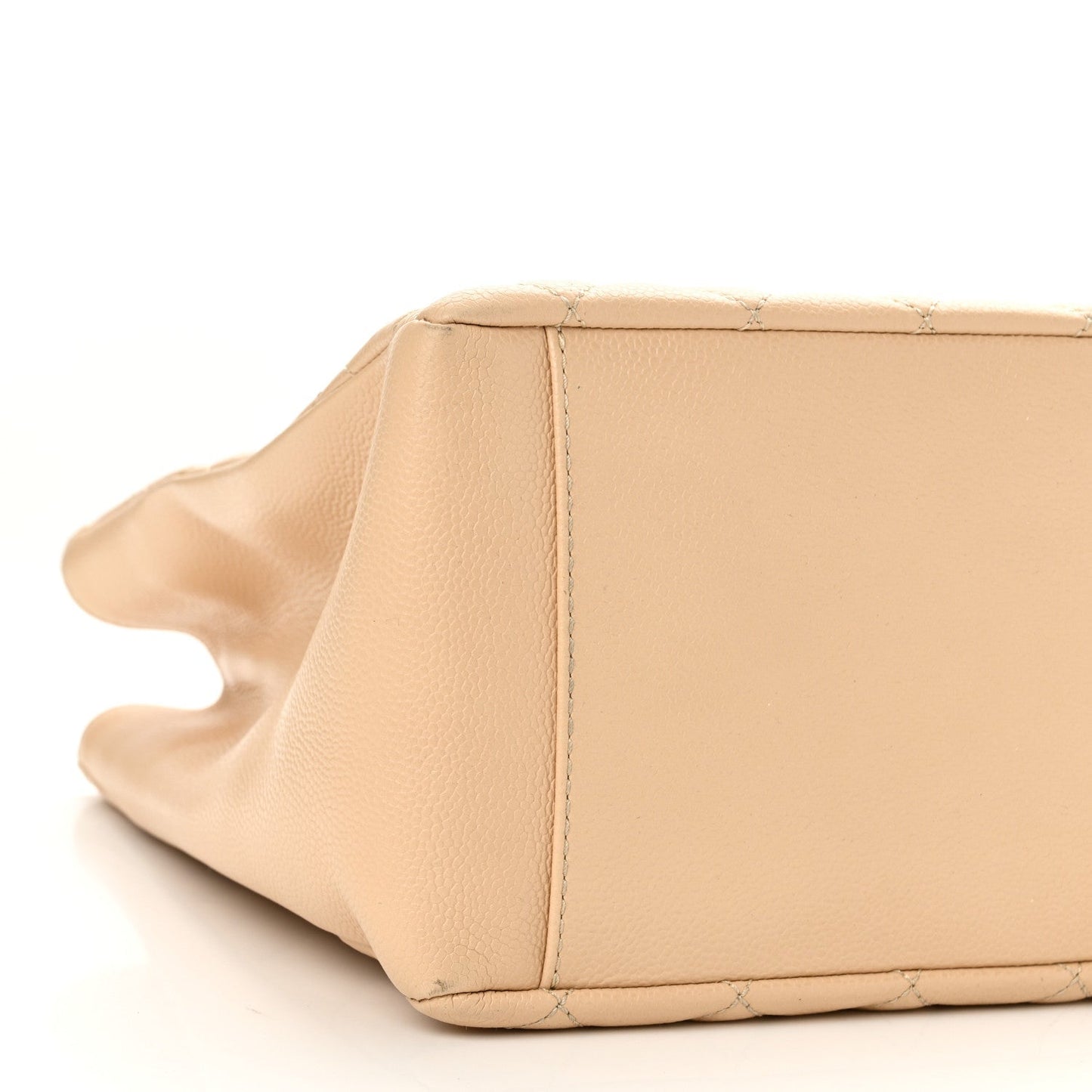 Caviar Quilted Grand Shopping Tote GST Beige
