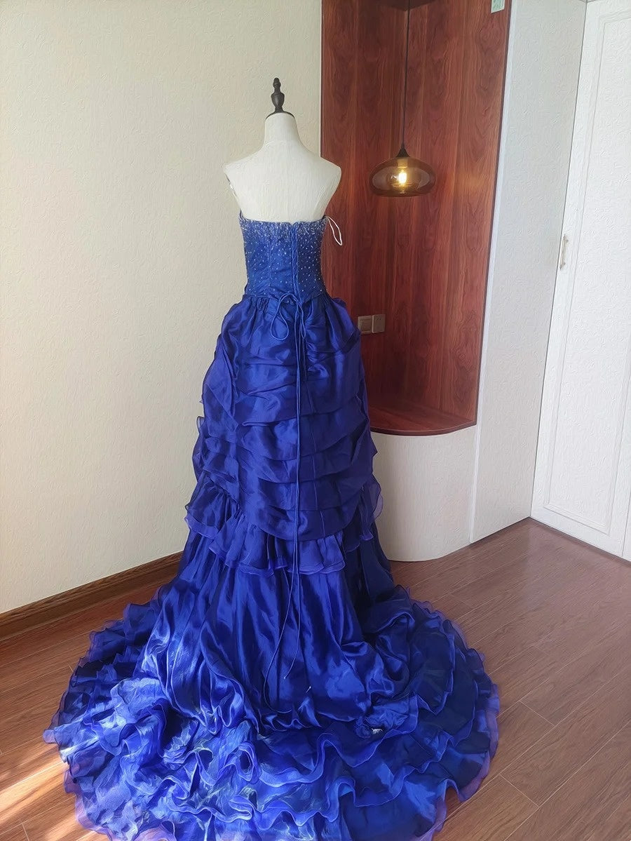 Charming Prom Dress Strapless Tiered Cocktail Dress Evening Dress Gala Dress      D4647