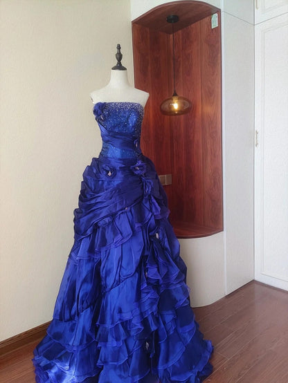 Charming Prom Dress Strapless Tiered Cocktail Dress Evening Dress Gala Dress      D4647