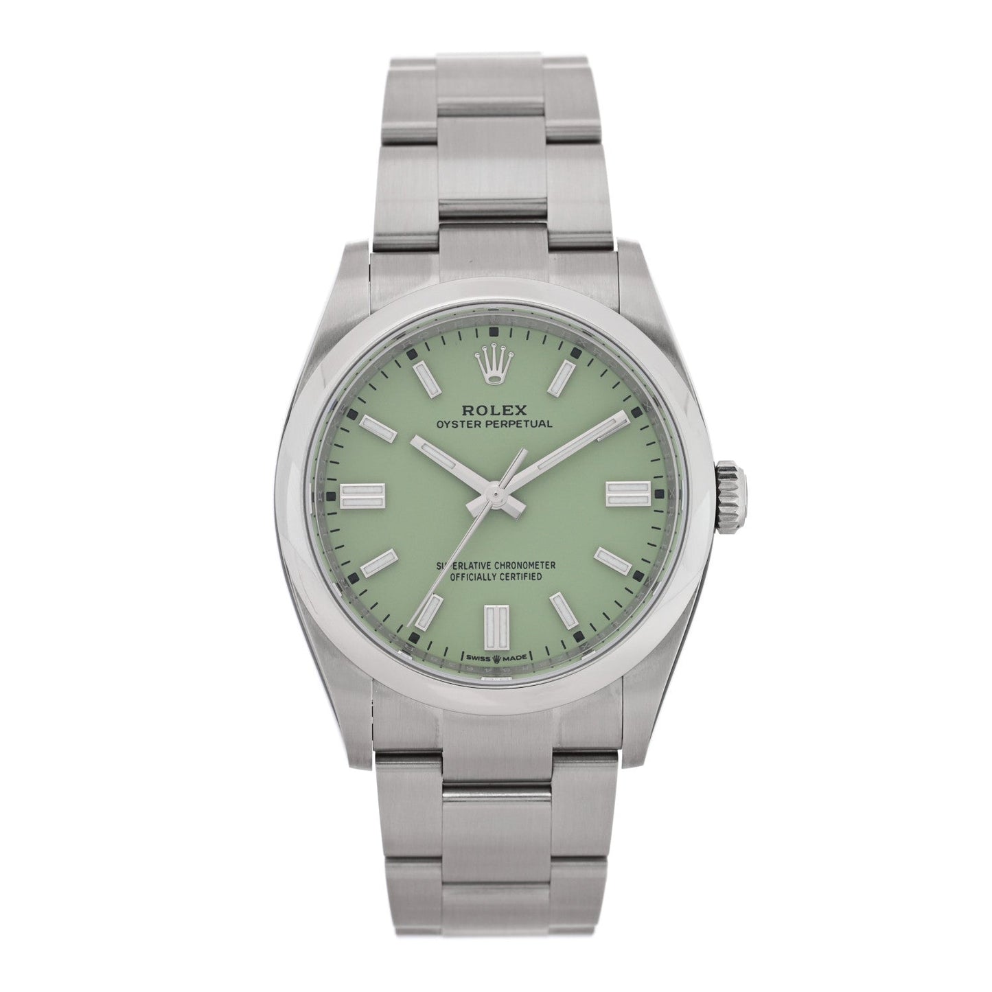 Stainless Steel 36mm Oyster Perpetual Watch Pistachio 126000