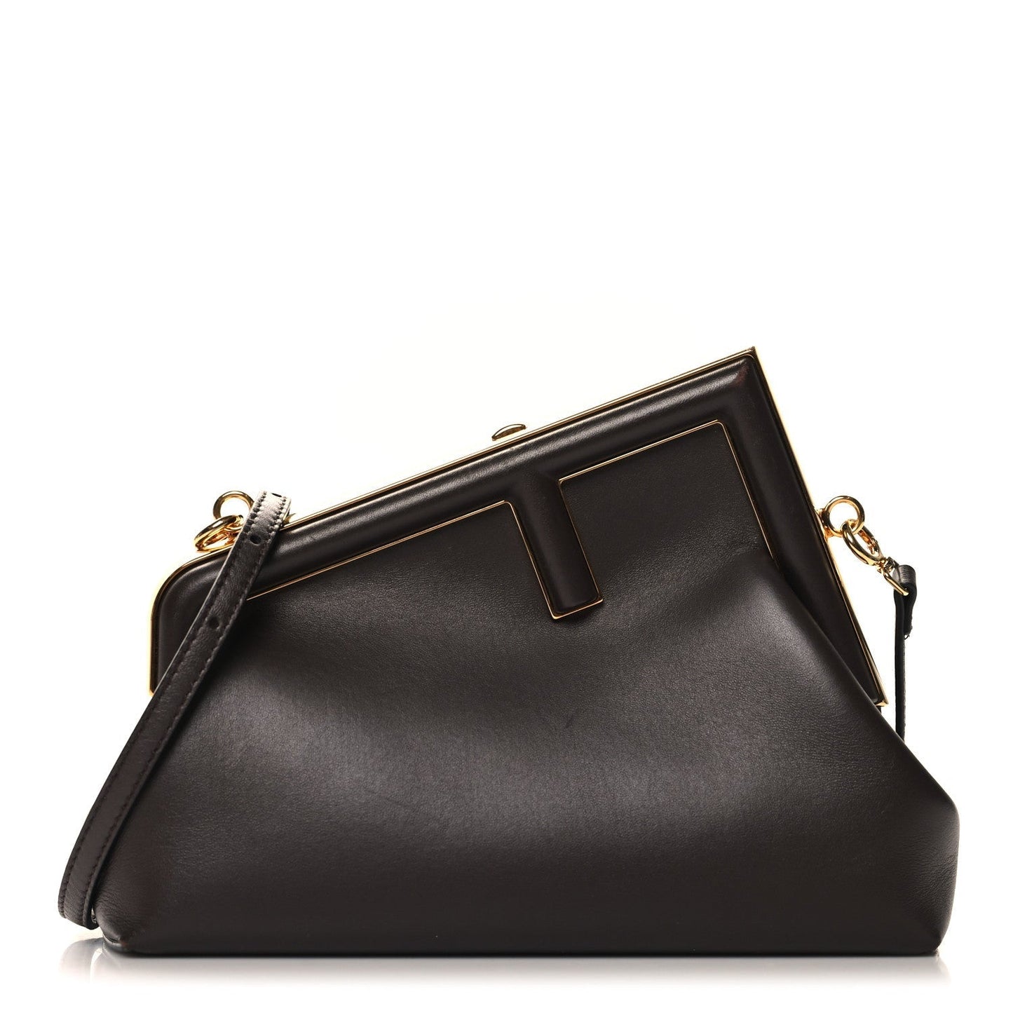 Shiny Nappa Small Fendi First Chocolate
