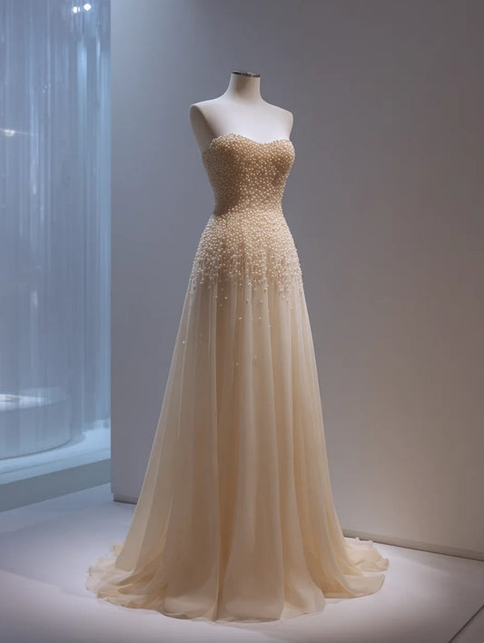 A Line Prom Dress Beauty Sweetheart Pleated Beading Formal Dress Evening Dresses Gala Dress      D4698