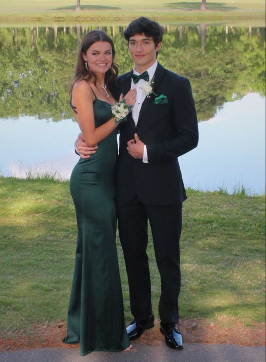 Green Long Mermaid Prom Dresses Formal Evening Gowns