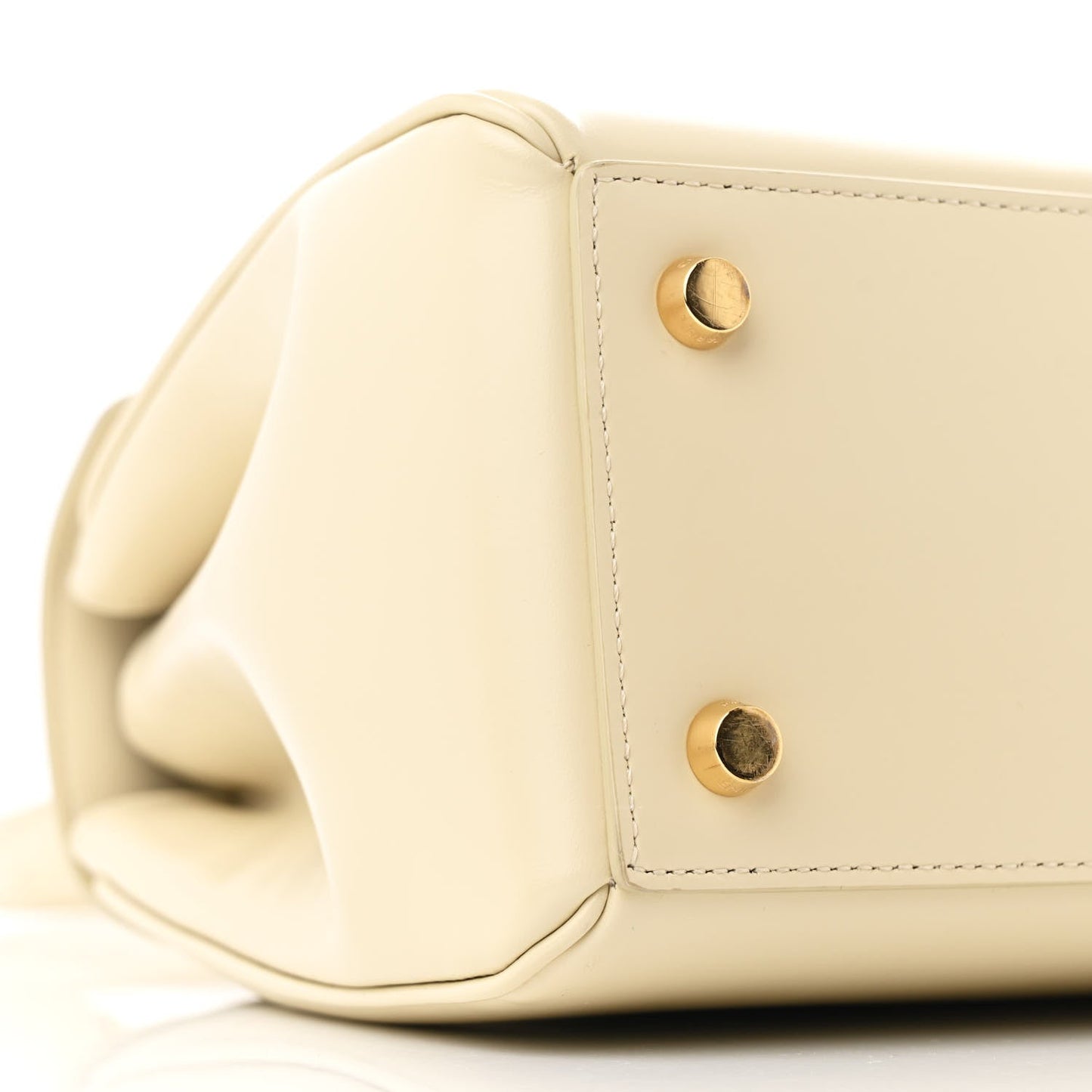 Satinated Calfskin Small 16 Top Handle Bag Limestone