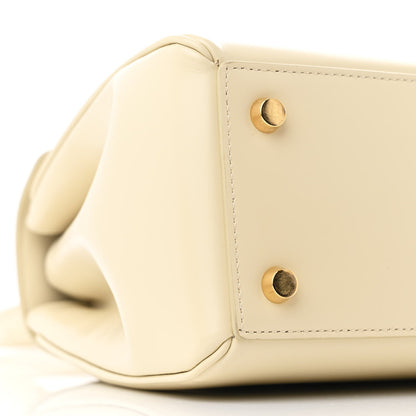 Satinated Calfskin Small 16 Top Handle Bag Limestone